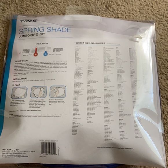 Type S blue silver spring shade jumbo 68 x 32 NIB - Picture 3 of 4